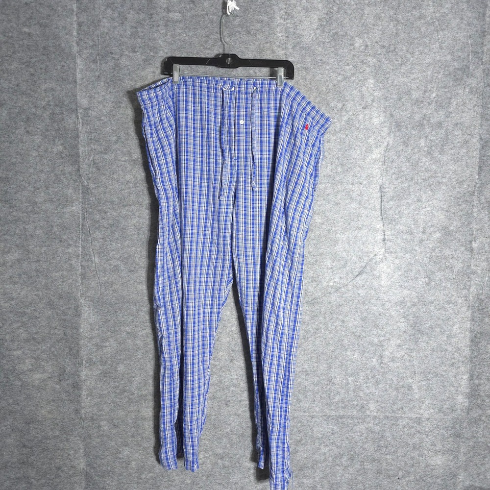 Polo Ralph Lauren Plaid Pajama Pants Mens XL Cotton Sleepwear Lounge Home Cozy